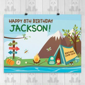 Camping Birthday Party Sign
