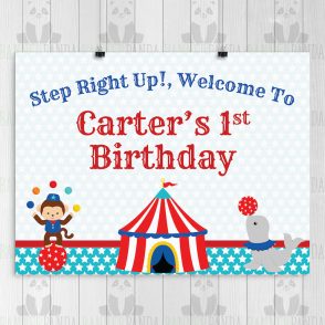 Circus Birthday Party Sign