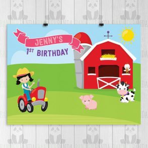Farm Birthday Party Sign